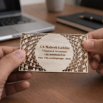 Home Personalized Wooden Visiting Card | Premium Laser Engraved Business Card – 5 (94 x 55 mm)
