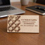 Home Personalized Wooden Visiting Card | Premium Laser Engraved Business Card – 3 (94 x 55 mm)